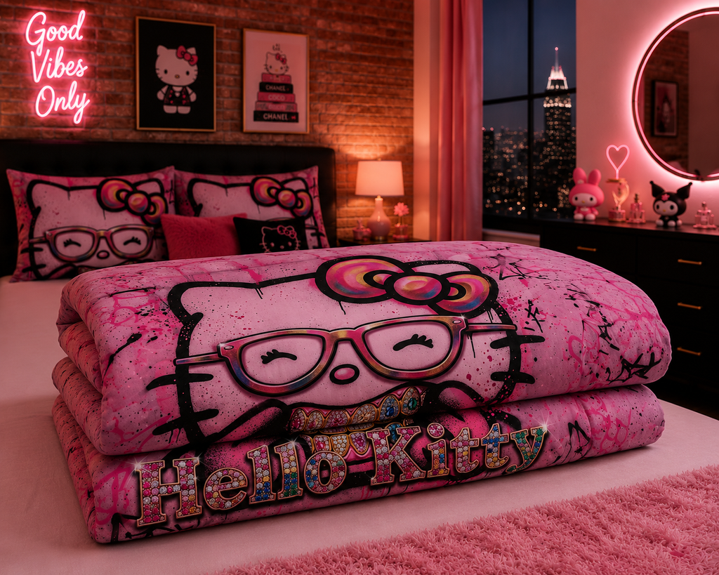 Pink Neon Dreams Comforter