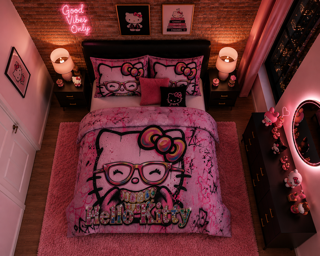 Pink Neon Dreams Comforter