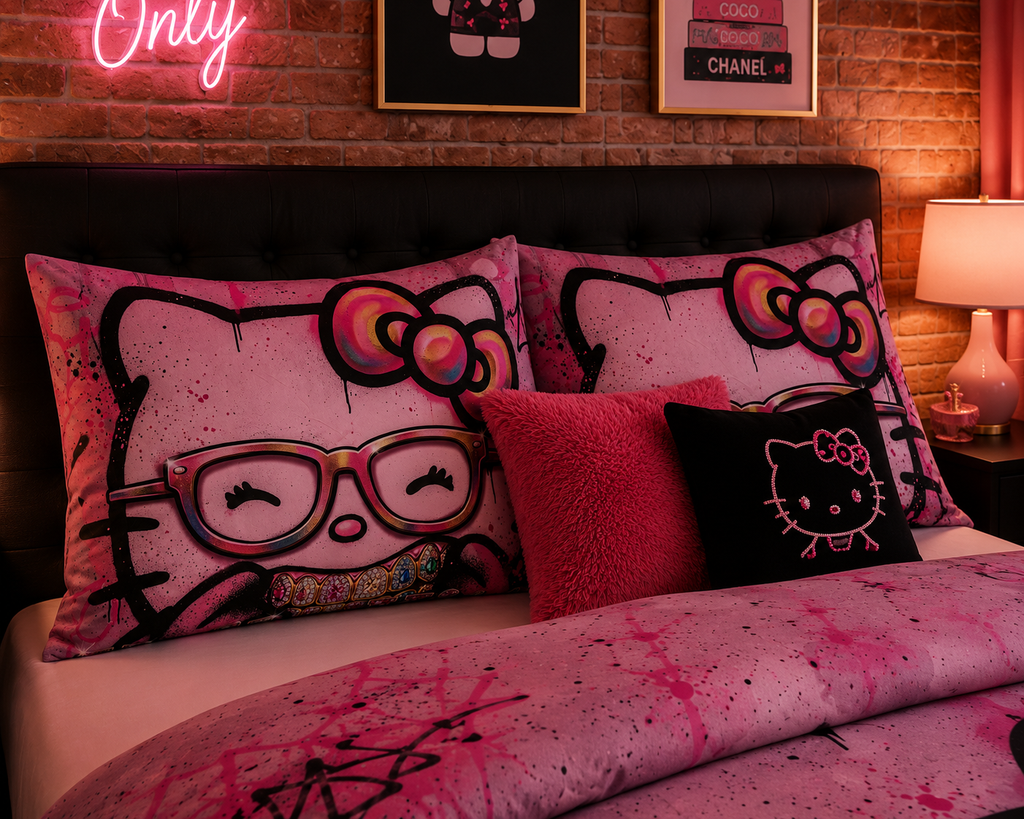 Pink Neon Dreams Comforter